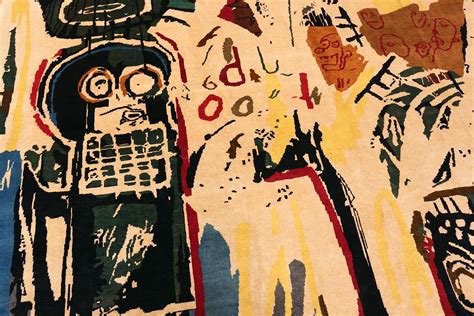 Modern Jean Michel Basquiat Inspired Art Rug Size Ft In X Ft