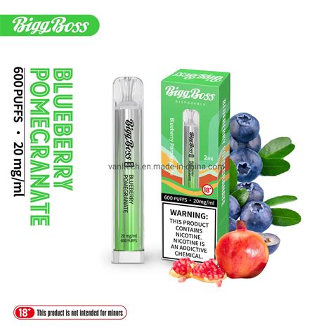 New Flavor Nicotine Elf Crystal Puff Disposable Vape Bigg Boss E