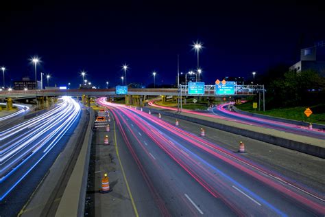 Free Images : light, road, bridge, traffic, night, overpass, cityscape ...