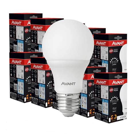 Kit 10 Lâmpadas Led 9W Bulbo Soquete E27 Bivolt Branca Fria Submarino