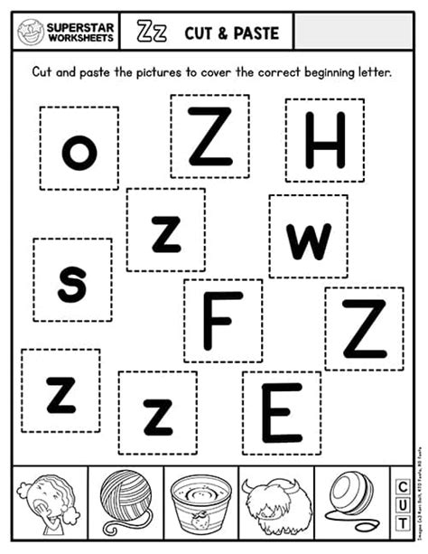 Letter Z Worksheets Superstar Worksheets