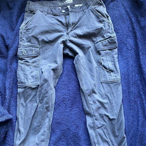 Grey Carhartt Cargo Pants Size 3230 A Lot Of Depop