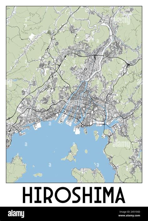 Hiroshima Map Cut Out Stock Images And Pictures Alamy