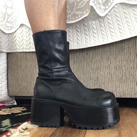 UNIF MATTE BLACK SLUG BOOT Cutest Dang Shoe Ever Depop