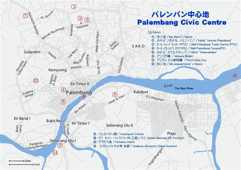 Palembang Map - Indonesia