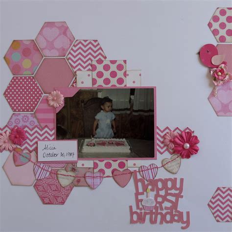 Happy First Birthday Birthday Scrapbook Pages Baby Scrapbook Pages