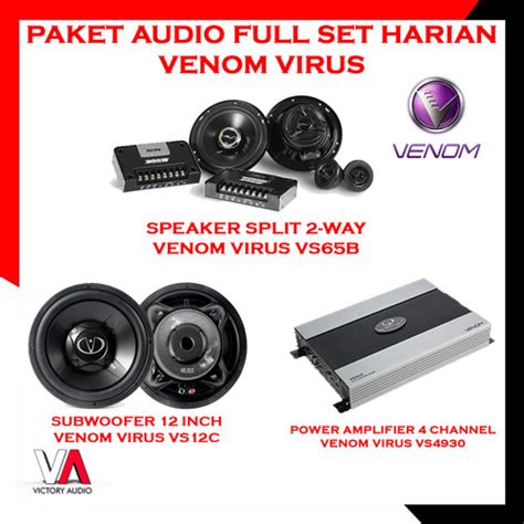 Jual Paket Audio Mobil Harian Venom Virus Full Set Sound System