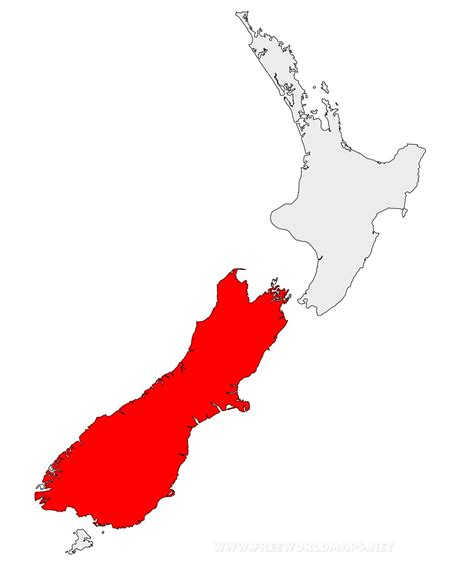 New Zealand South Island Map Maping Resources