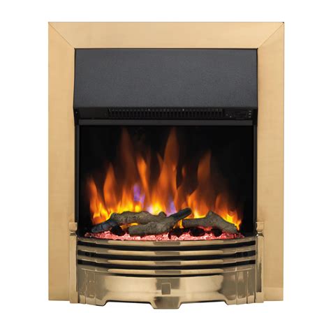 Dimplex Optiflame Brass Effect Electric Fire Departments Diy At Bandq