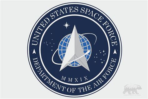 Us Space Force Logo Layered Design For Cutting Lasercraftum