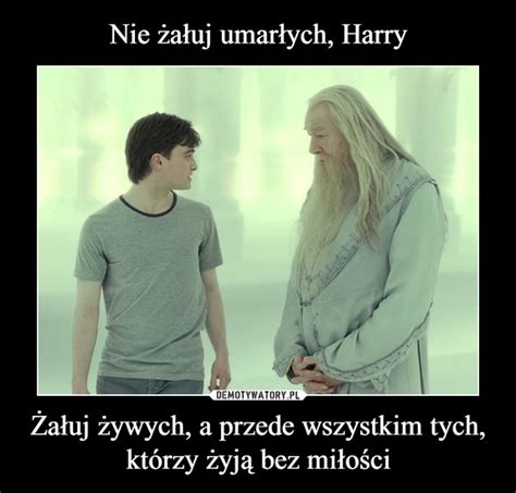 Nie żałuj umarłych Harry Żałuj żywych a przede wszystkim tych którzy