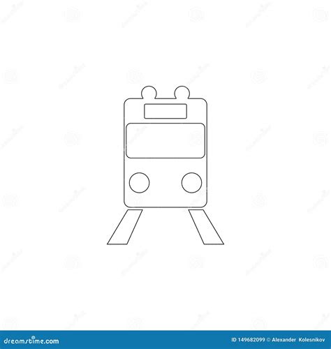 Tren Icono Plano Del Vector Ilustración del Vector Ilustración de