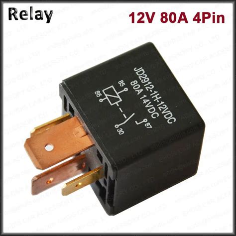 Kh 12v 24v Dc 80a 4 Pin Car Relay Automotive Onoff Normally Open Car