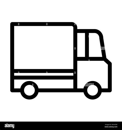 Truck Thick Line Icon Stock Photo Alamy