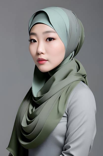 Premium Photo A Woman Wearing A Hijab And A Scarf