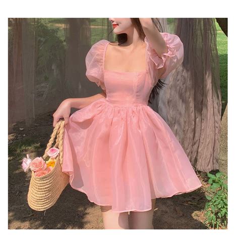 Pink Puff Dress Selkie Dress Babydoll Dress Princess Dress Etsy UK