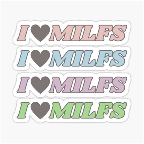 I Love Milfs Sticker For Sale By Solisa Redbubble