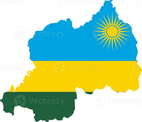 Rwanda map flag 42847897 PNG