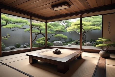 Premium Photo Japanese Zen Garden Room