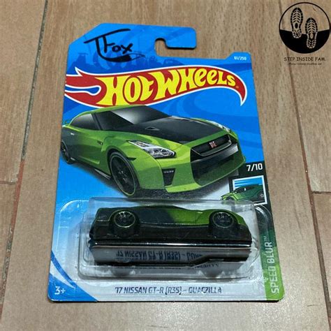 Hot Wheels Regular Nissan Gt R R Guaczilla Speed Blur Set Shopee Philippines