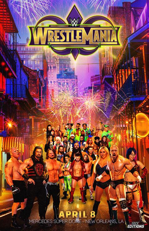 Wwe Wrestlemania 34 Poster By Erick11editions On Deviantart