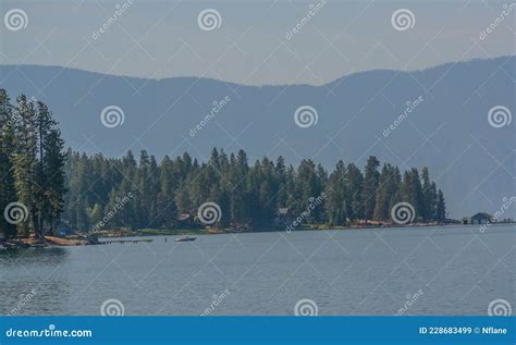 The Beautiful View Of Lake Pend Oreille In The Northern Rocky Mountains