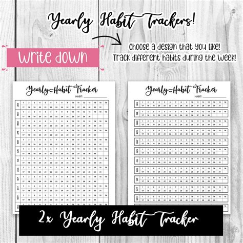 Habit Tracker Bundle Happy Planner Big And Classic Circular Etsy