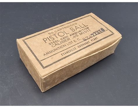 Ww Boite Vide Munition Carton Parachutage France Pistol Ball