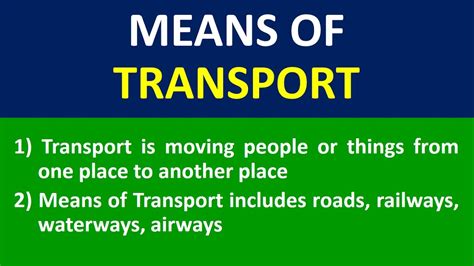 10 Lines On Means Of Transport Short Essay On Means Of Transport In