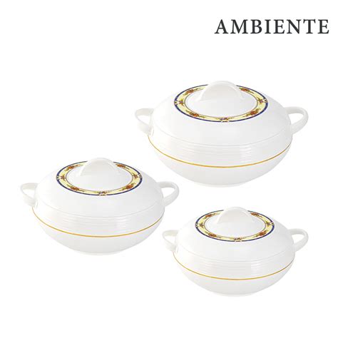 Sq Professional 1148 Ambiente Insulated Hot Pot Royal Set 3pc White