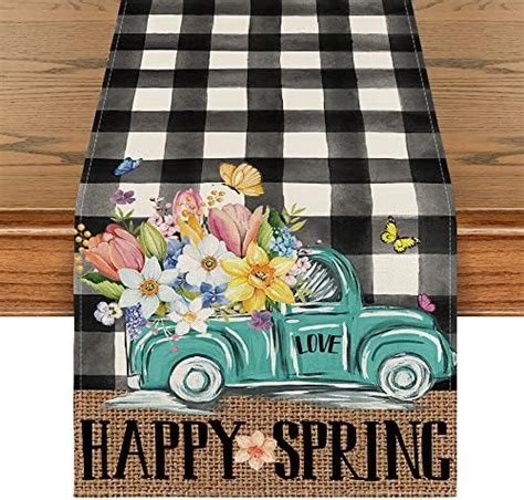 Amazon Geeory Eucalyptus Spring Table Runner X Inch Black