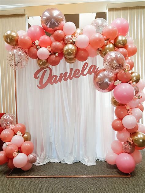 Balloons Garland and Backdrop set up | 18th birthday decorations ...