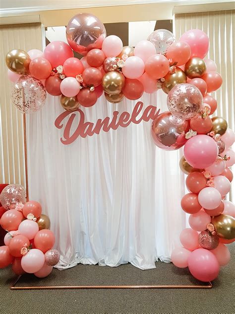 Balloons Garland and Backdrop set up | 18th birthday decorations ...