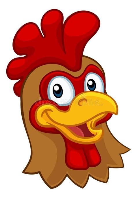 Chicken Cartoon Rooster Cockerel Character. A chicken cartoon rooster ...