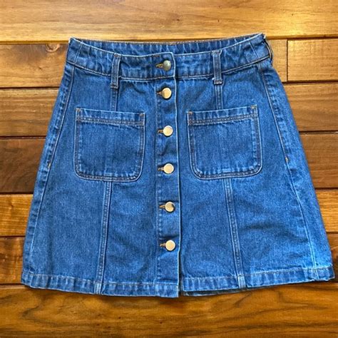 Divided Skirts Divided Button Front Denim Mini Skirt 2 Poshmark