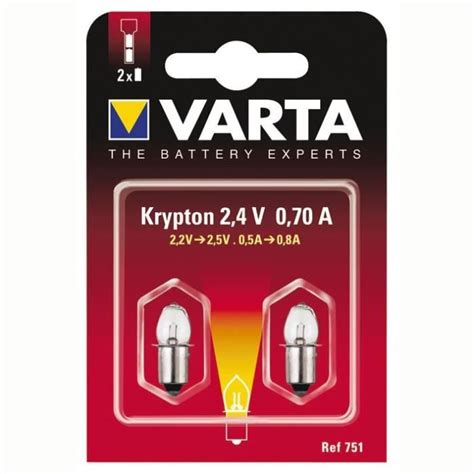 Lot De 2 Ampoules Pour Lampe De Poche Krypton 751 24 V 070 A