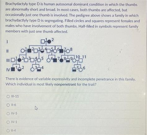 Solved Brachydactyly type D is human autosomal dominant | Chegg.com