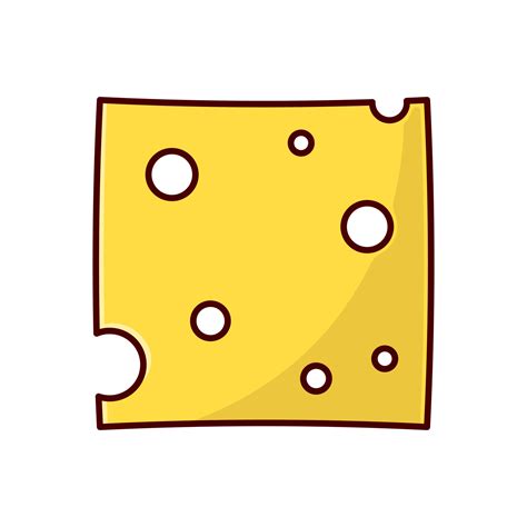 Cheese Slice Cartoon Vector Icon Illustration Vector Art At