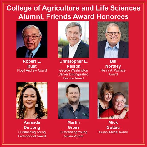 College Of Agriculture And Life Sciences Alumni Friends To Be Honored With 2022 Awards