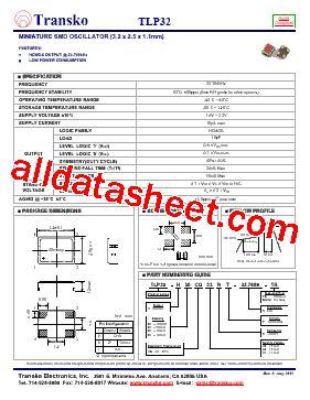 TIP32 Datasheet PDF Transko Electronics Inc