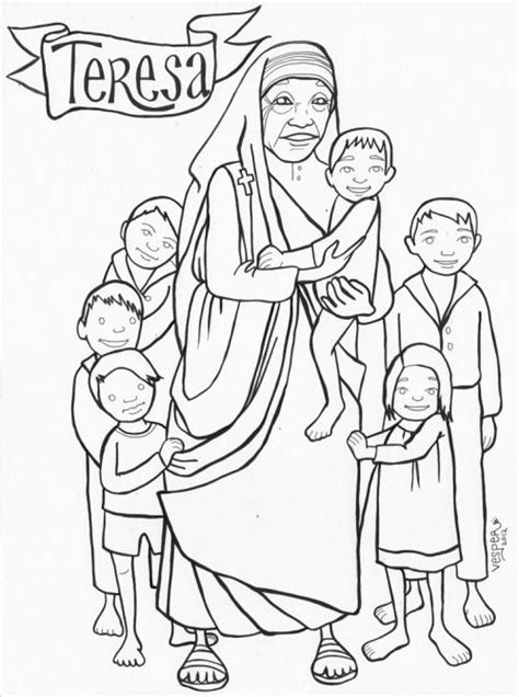 Mother Teresa Coloring Page Mother Teresa Coloring Pages Catholic Kids