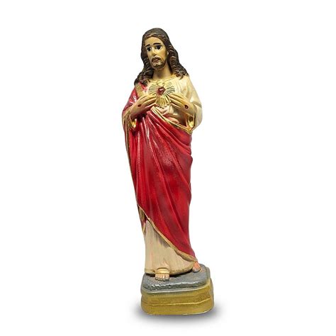 Sagrado Cora O De Jesus Gesso Cm Divin Rio Melhor Da Arte Religiosa