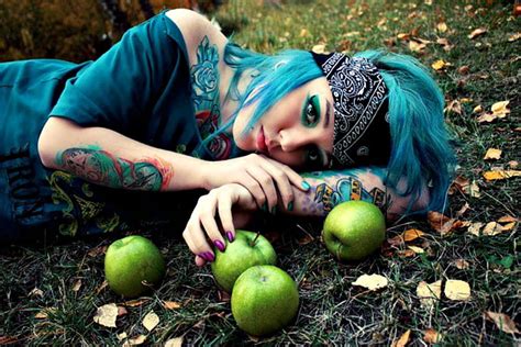 720p Free Download Emo Model Model Apples Tattoo Women Hair Emo