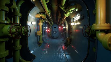 Submarine Ship Interior UE4 3D model | CGTrader