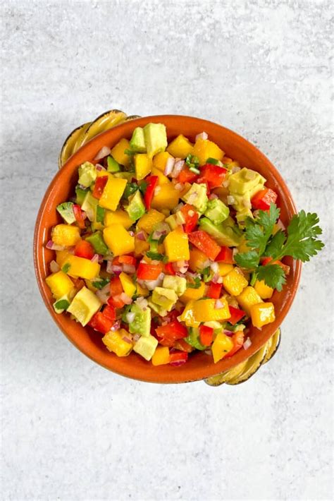 Fresh Mango Avocado Salsa Easy Recipe Flavored Apron