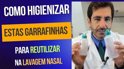 Higienizar Ou Limpar A Garrafinha Para Lavagem Nasal Soro De Alto