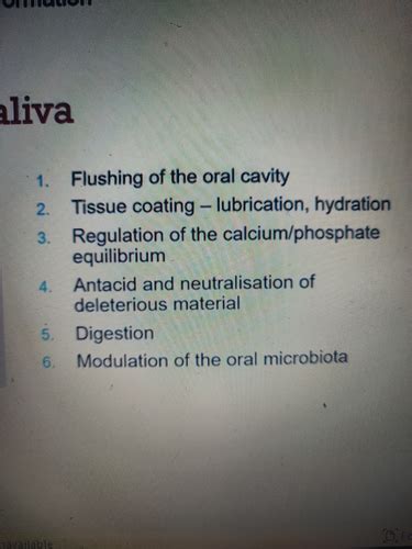 Saliva Modulation Of The Oral Microbiota Flashcards Quizlet