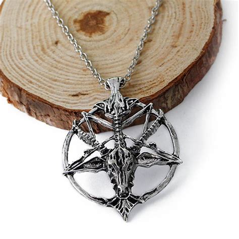 Kup Wisiorek Naszyjnik Moda Retro Pentagram Pan Bóg Czaszka Koza Głowa