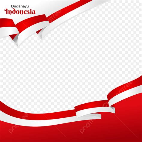 Indonesia Merdeka Vector PNG Images, Indonesia Ribbon Flag Merdeka For ...