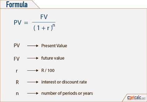 Present Value Pv Calculator